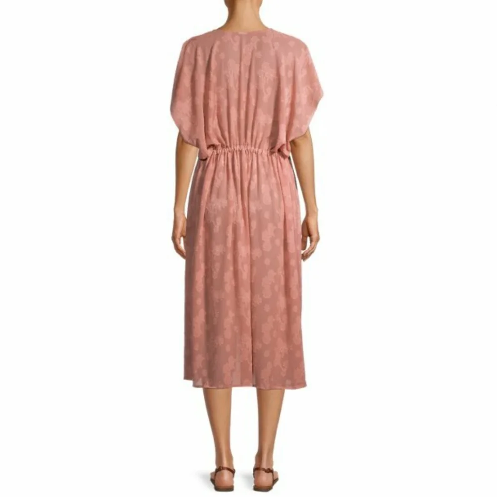Time and Tru Rose Pink Swim Coverup Kimono